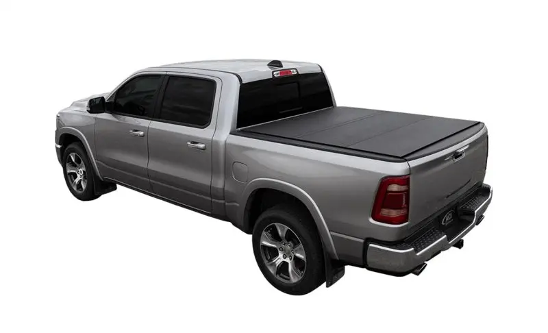 Access Lomax Alum Tri-Fold Cover W/Split Rails Bk Urethane Finish 19-20 Dodge Ram-5Ft 7In W/O Rambox 1