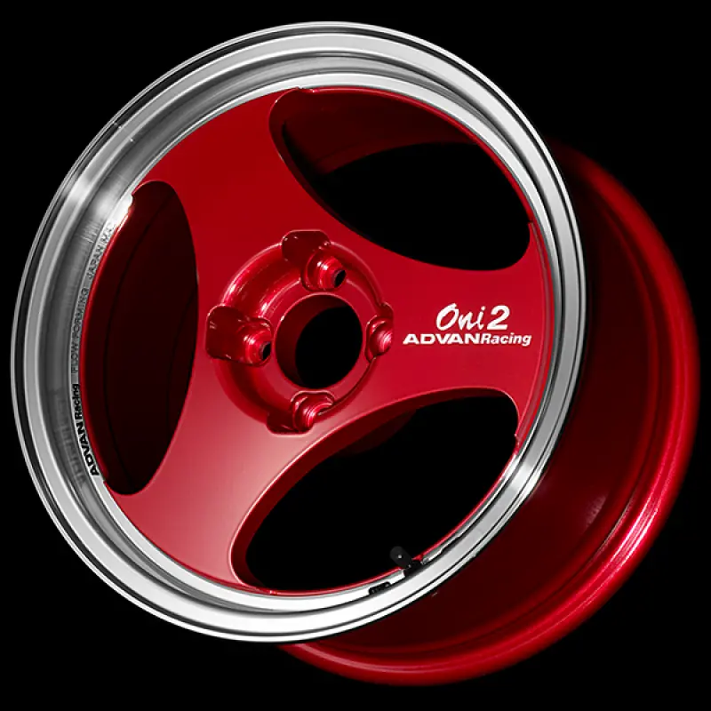 Advan Oni2 15X7.0 / +42 Offset / 4X100 / 63Mm Bore / Machining And Racing Candy Red 1