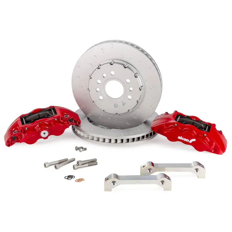 Alcon 2021+ Ram Trx 376X42mm Rotors 6-Piston Calipers Front Brake Upgrade Kit - Red 1