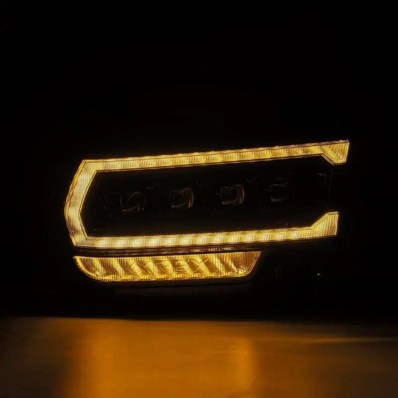 Alpharex 19-21 Ram 2500 Nova Led Proj Headlights Plank Style Alpha Blk W/Activ Light/Seq Signal/Drl 2