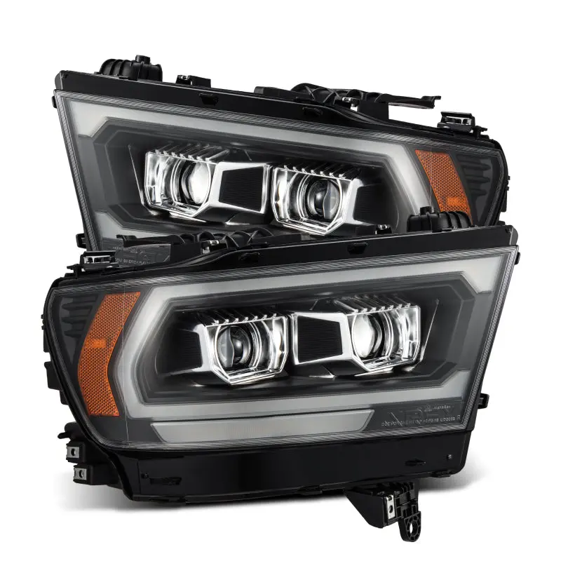 Alpharex 19-22 Dodge Ram 1500 Pro-Series Projector Headlights Black W/Seq Signal/Drl 1