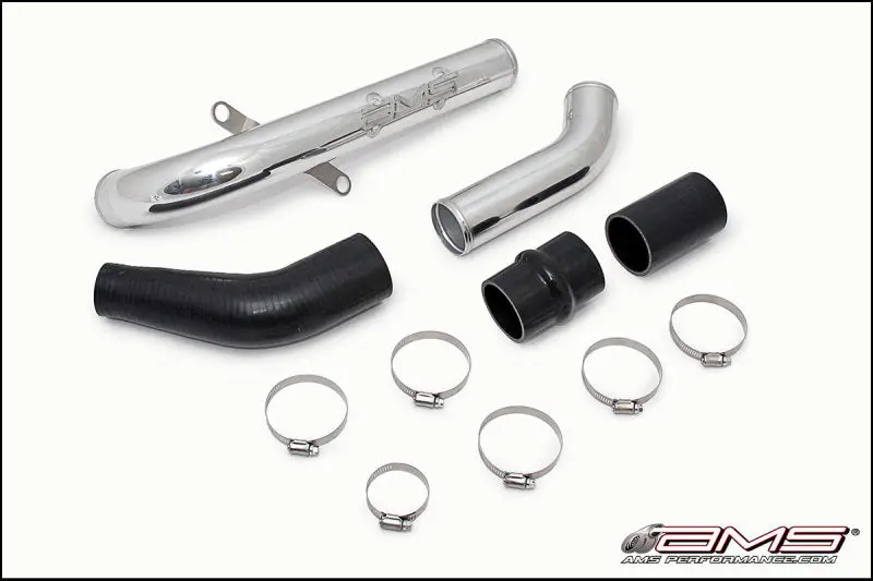 Ams Performance 08-15 Mitsubishi Evo X Upper I/C Pipe - Black Powder Coat 1