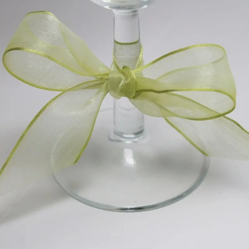 Apple Super Fine Organza Ribbon - Wired Edge 25M Rolls 1