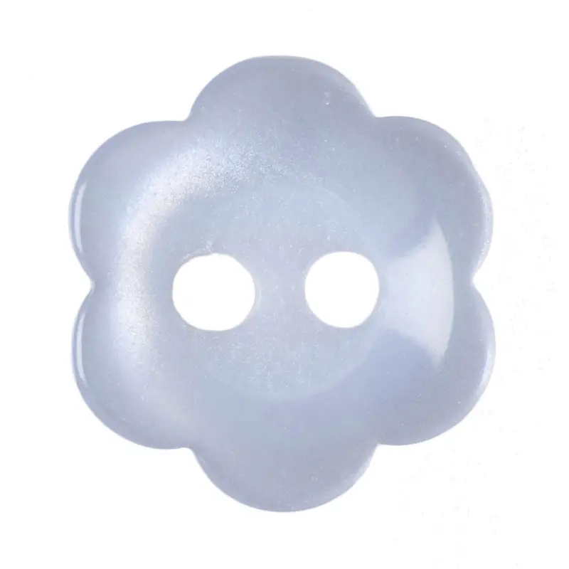 Baby Blue Flower Shape Buttons 1
