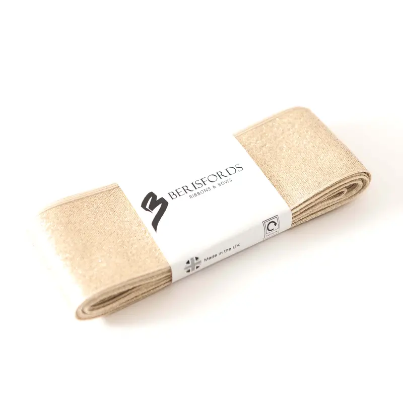 Berisfords 5M Pack Gold Lamé Ribbon 1