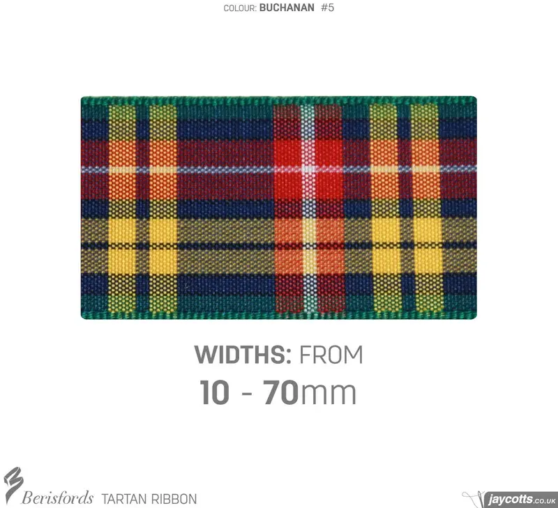 Berisfords Buchanan Tartan Ribbon 1