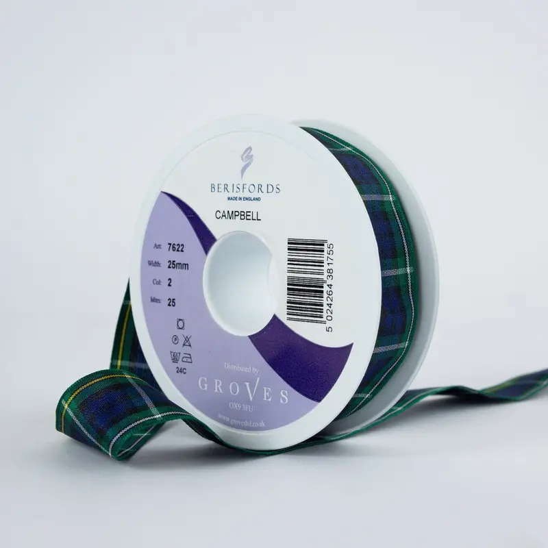 Berisfords Campbell Tartan Ribbon 1