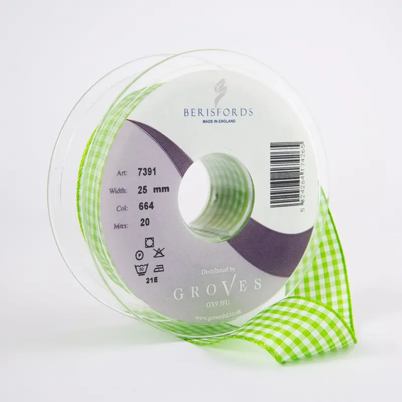 Berisfords Gingham Ribbon Meadow 1