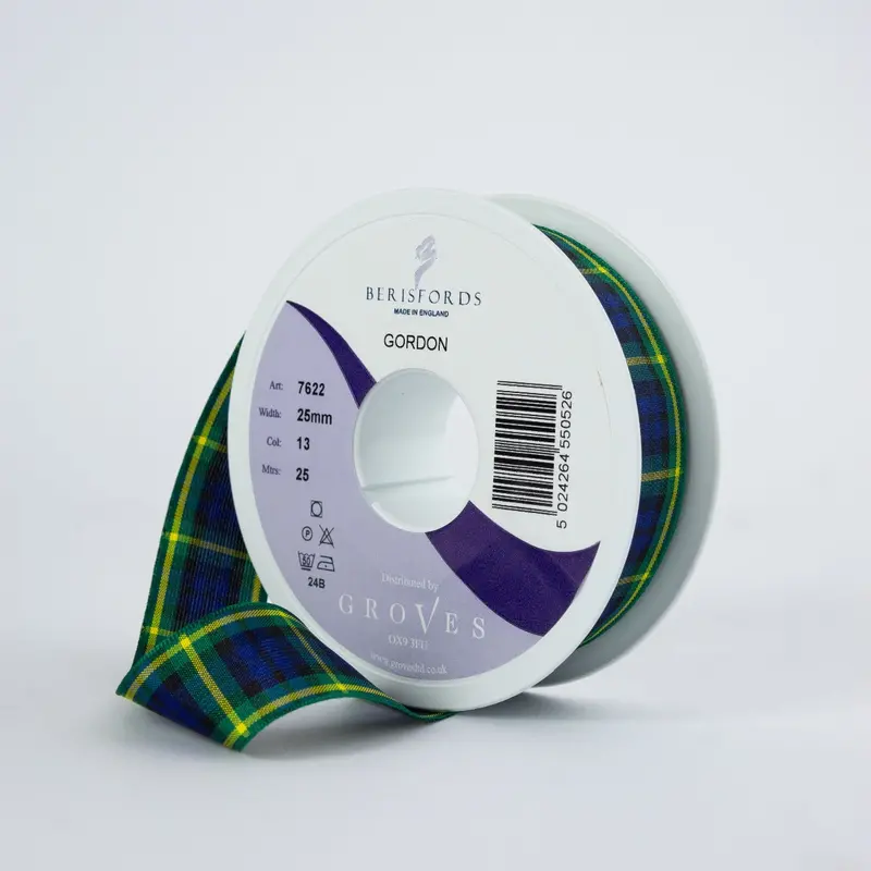 Berisfords Gordon Tartan Ribbon 1