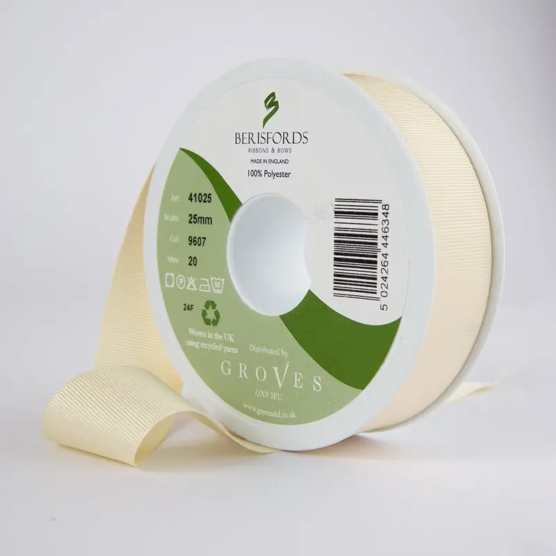 Berisfords Grosgrain Ribbon - Cream 1