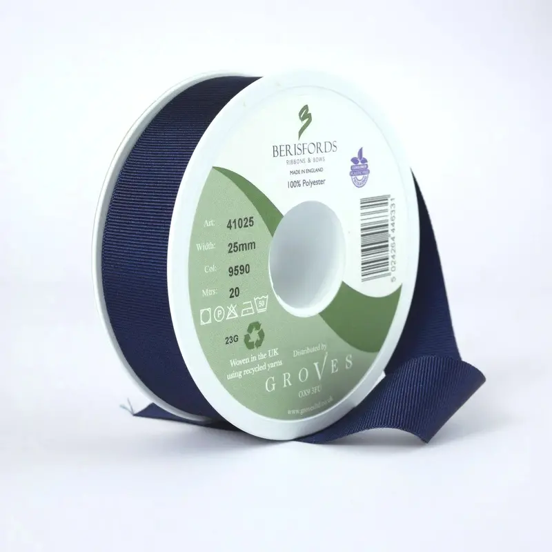Berisfords Grosgrain Ribbon - Dark Navy 1