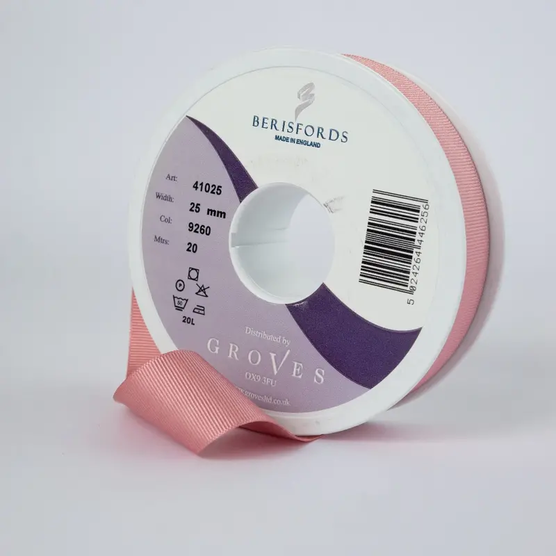 Berisfords Grosgrain Ribbon - Dusky Pink 1