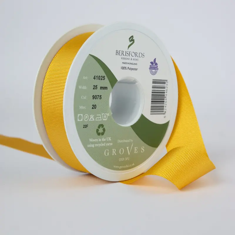 Berisfords Grosgrain Ribbon - Gold 1