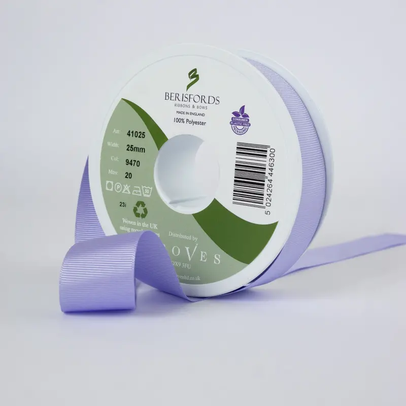 Berisfords Grosgrain Ribbon - Lilac 1