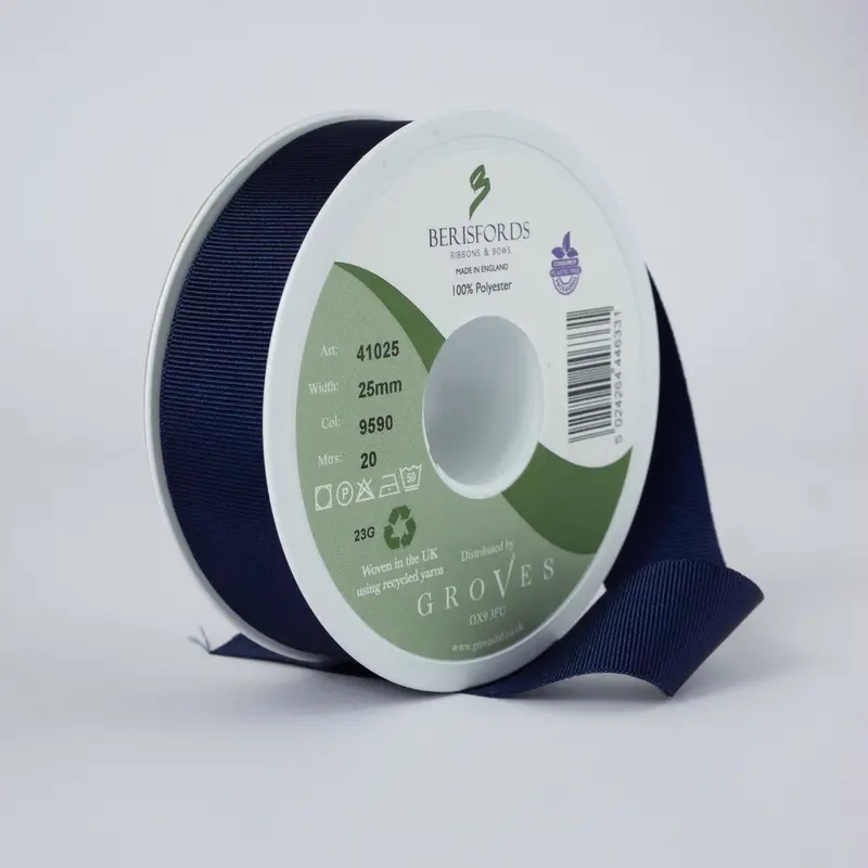 Berisfords Grosgrain Ribbon - Navy 1