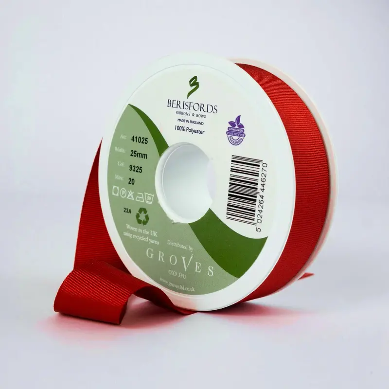 Berisfords Grosgrain Ribbon - Red 1