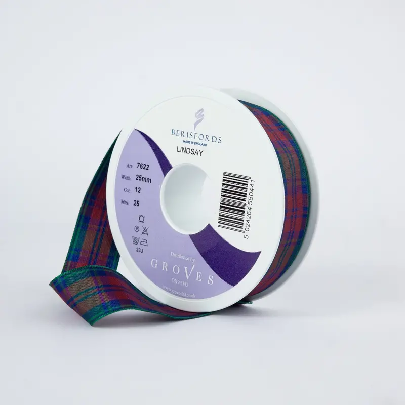 Berisfords Lindsey Tartan Ribbon 1