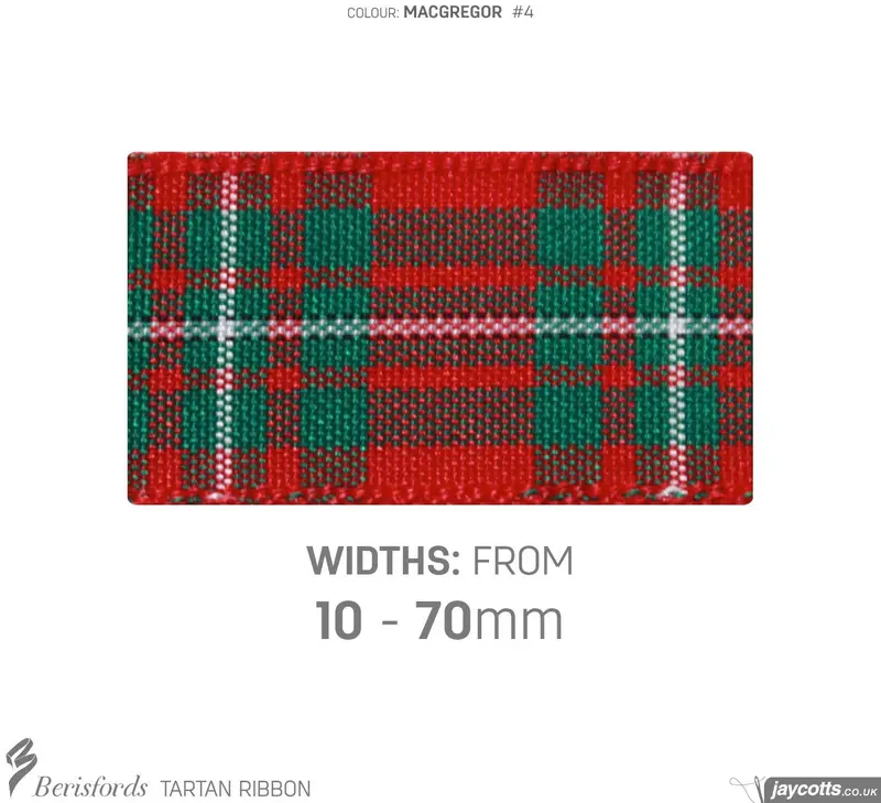 Berisfords Macgregor Tartan Ribbon 3