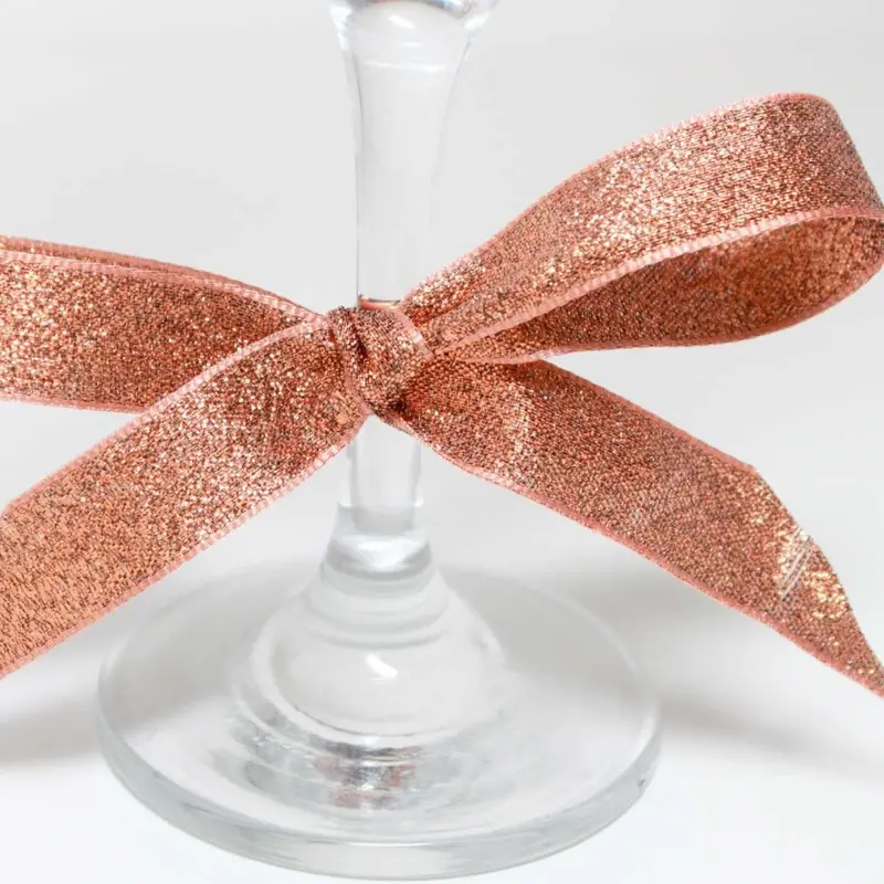 Berisfords Metallic Lamé Ribbon Copper 1