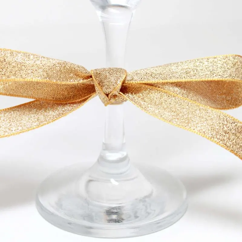 Berisfords Metallic Lamé Ribbon Dark Gold 1