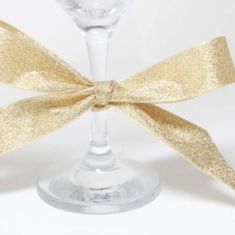 Berisfords Metallic Lamé Ribbon Gold 1