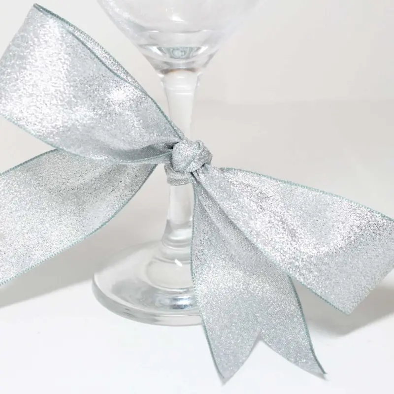 Berisfords Metallic Lamé Ribbon Silver 1