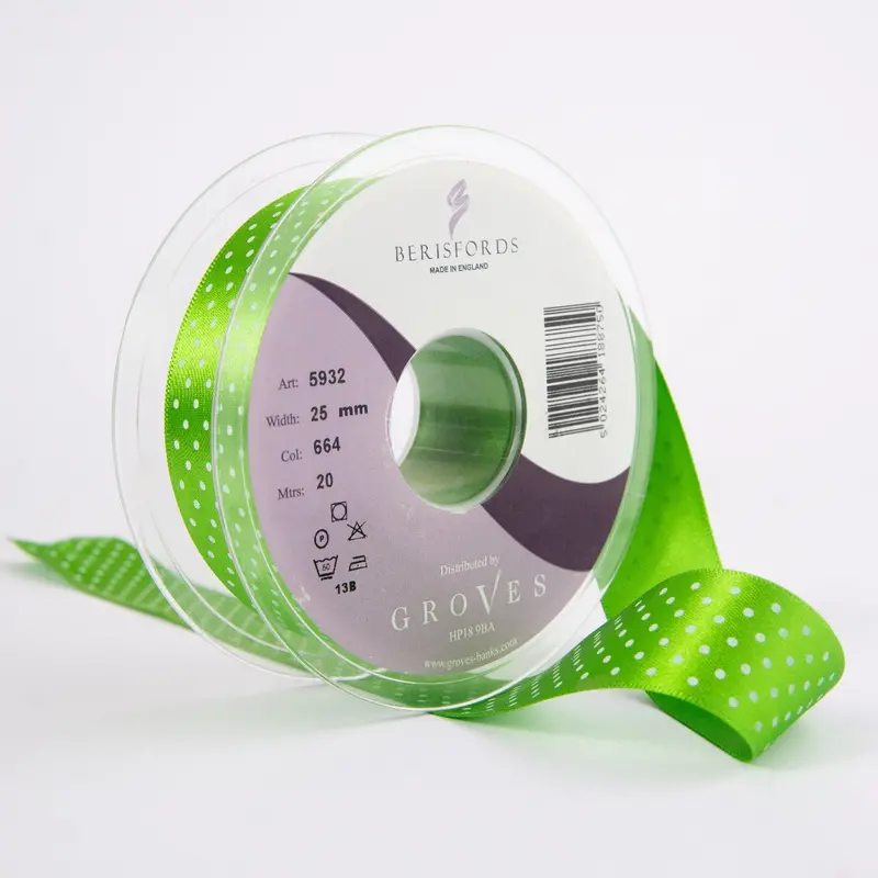 Berisfords Micro Dot Ribbon On 20M Rolls Meadow 1