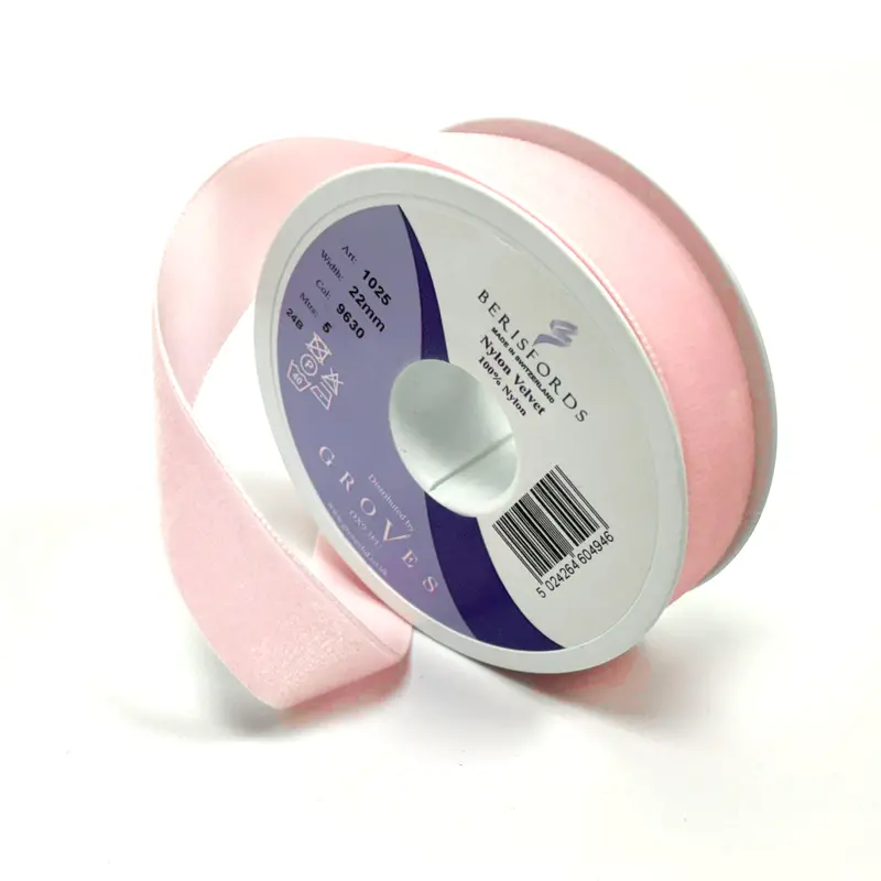Berisfords Pink Velvet | 5M Roll 1