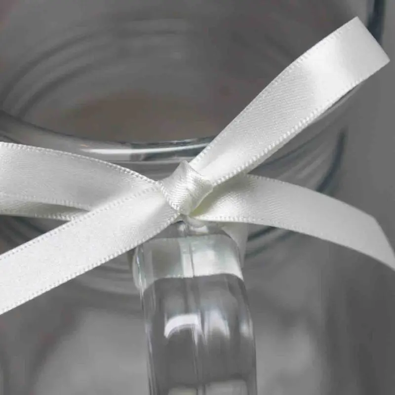 Berisfords Satin Ribbon, Bridal White 2