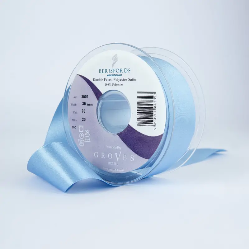 Berisfords Satin Ribbon, Cornflower 1