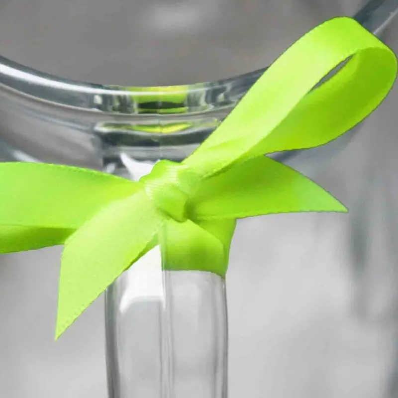 Berisfords Satin Ribbon, Fluorescent Green 1