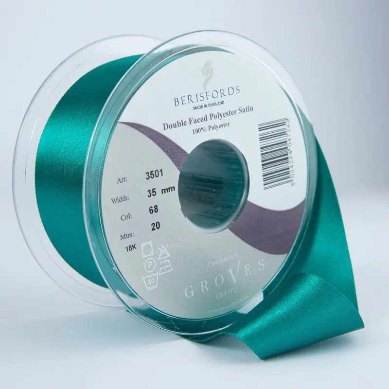 Berisfords Satin Ribbon, Jade 1