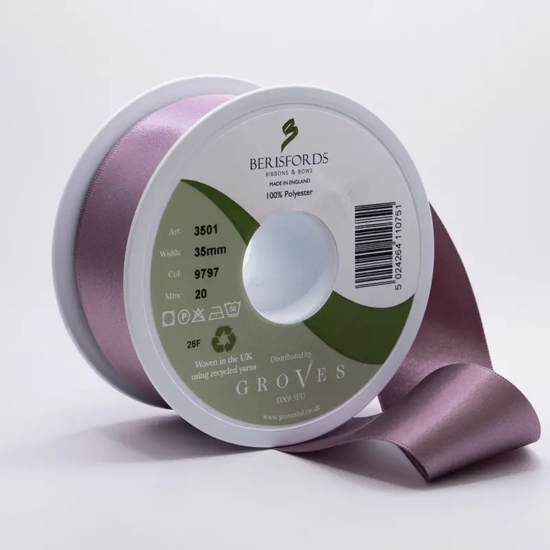 Berisfords Satin Ribbon, Lilac Mist 1
