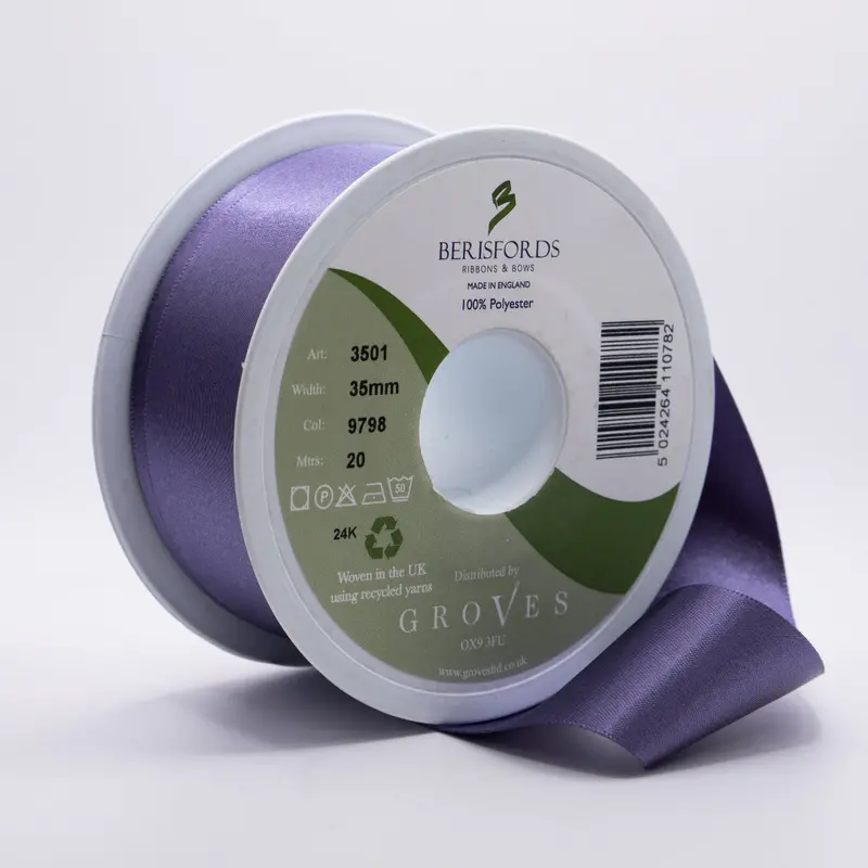 Berisfords Satin Ribbon, Mulberry 1