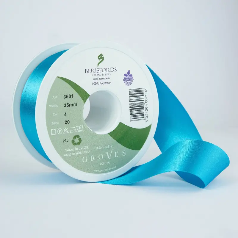 Berisfords Satin Ribbon, Peacock 1