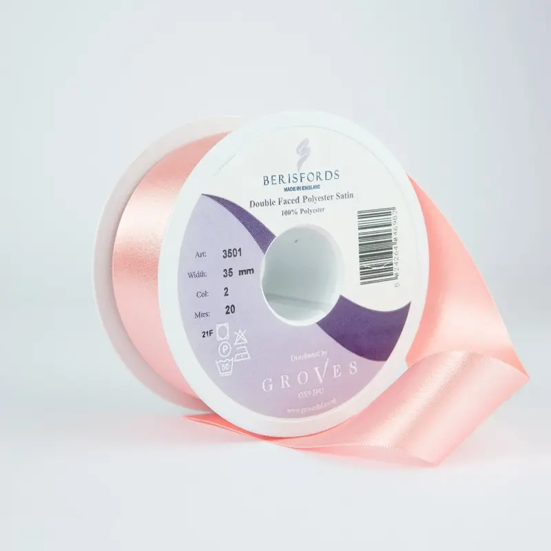 Berisfords Satin Ribbon, Pink 1