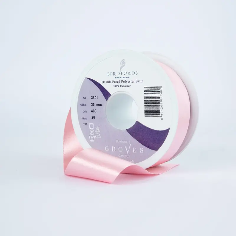 Berisfords Satin Ribbon, Pink Azalea 1