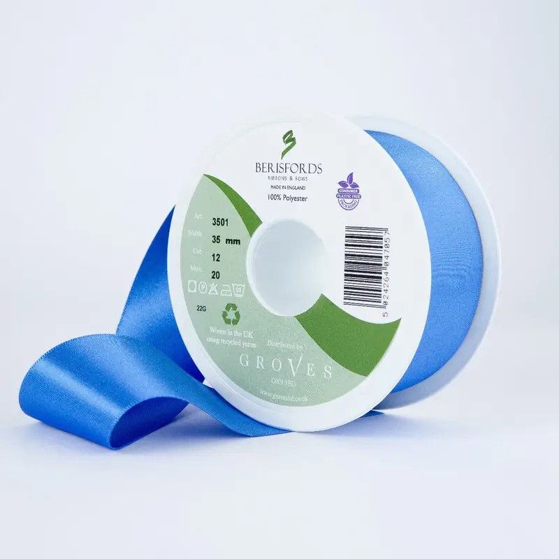 Berisfords Satin Ribbon, Royal Blue 1