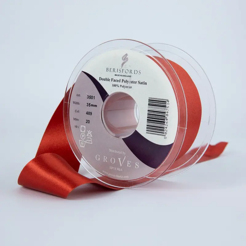 Berisfords Satin Ribbon, Russett 1