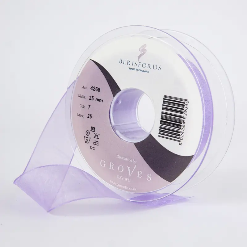 Berisfords Super Sheer Ribbon 25M - Helio 1