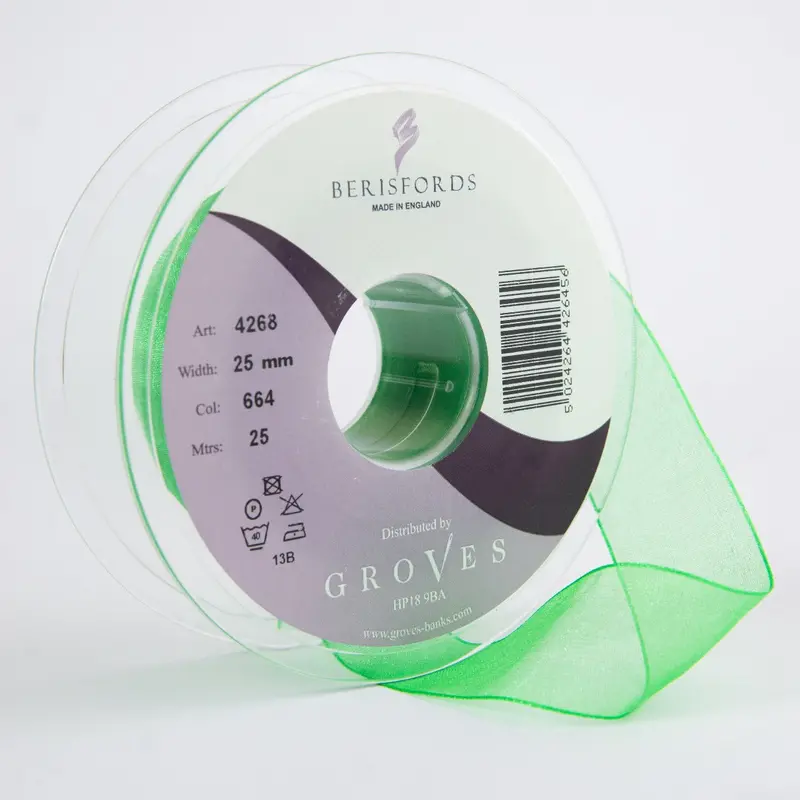 Berisfords Super Sheer Ribbon 25M - Meadow 1