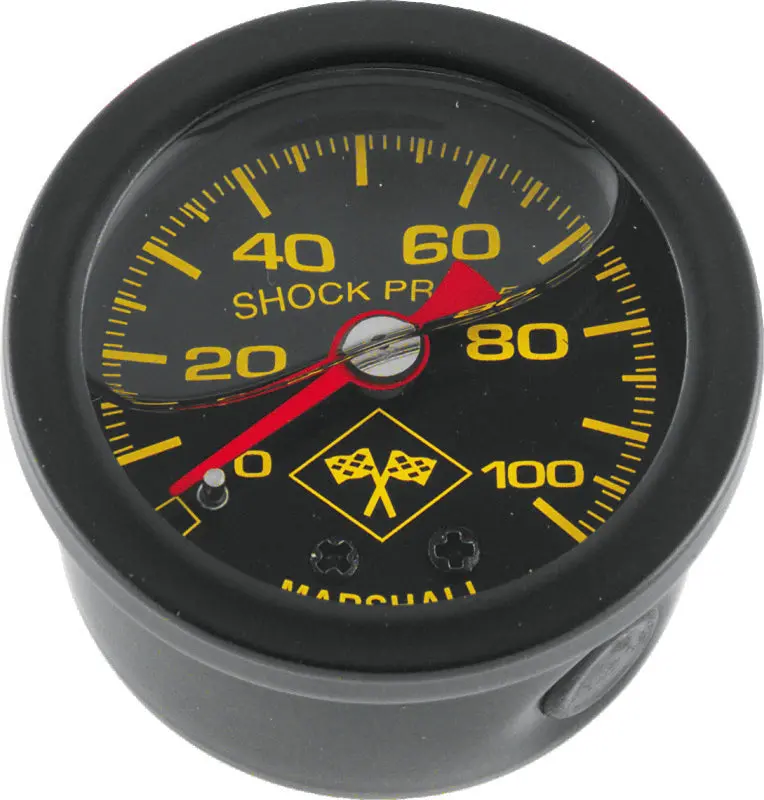 Bikers Choice 0-100 Psi Oil Pressure Gauge Black Face Black Bezel Liquid Filled Universal Custom 1