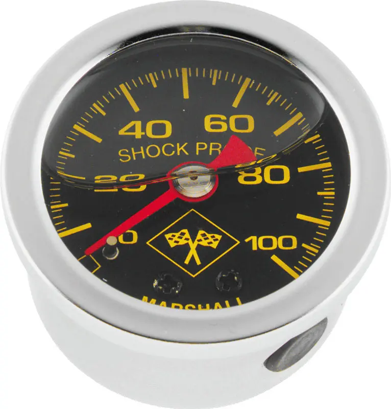 Bikers Choice 0-100 Psi Oil Pressure Gauge Black Face Stainless Bezel Liquid Filled Universal Custom 1