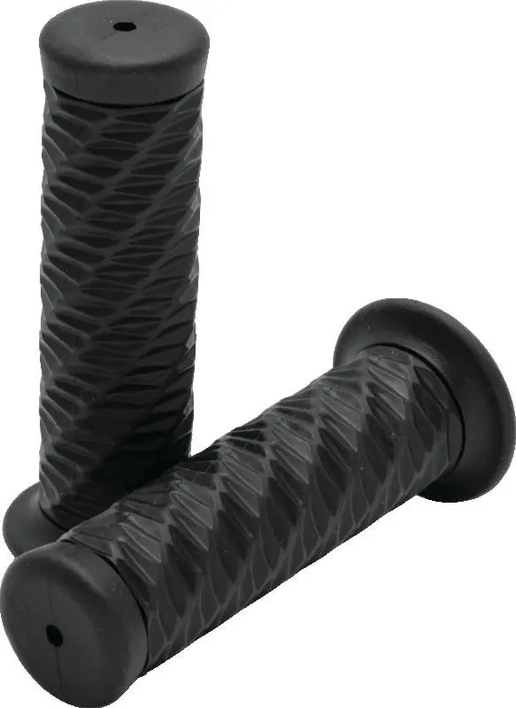Bikers Choice 1 Inch Black Spiral Grip 1