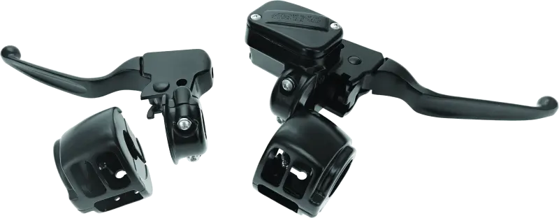 Bikers Choice 15-17 Softail Black Handlebar Control Kit 1/2 Inch Bore Single Disc 1