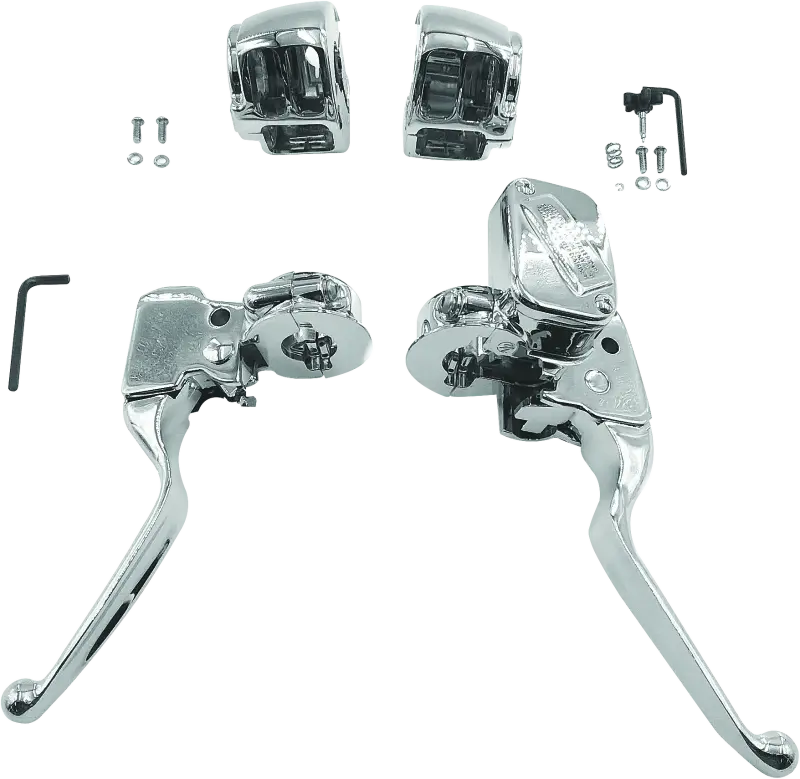 Bikers Choice 15-17 Softail Chrome Handlebar Control Kit 1/2 Inch Bore Single Disc 1