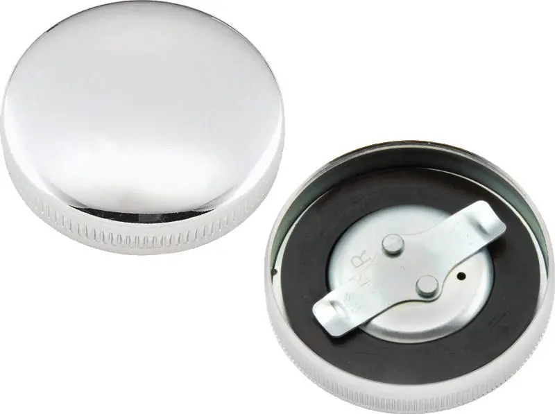 Bikers Choice 36-E73 Chrome Early Vented Gas Cap Single & Fatbob Tank Right Side Repl H-D 61103-36 1