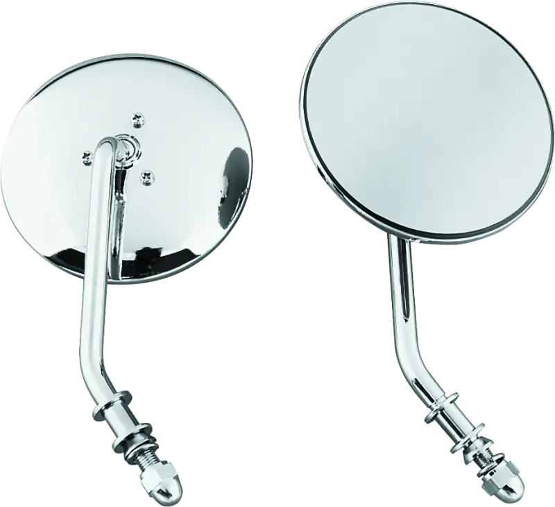 Bikers Choice 65-Up Chrome 4 Inch Round Short Stem Mirror Right Custom 1