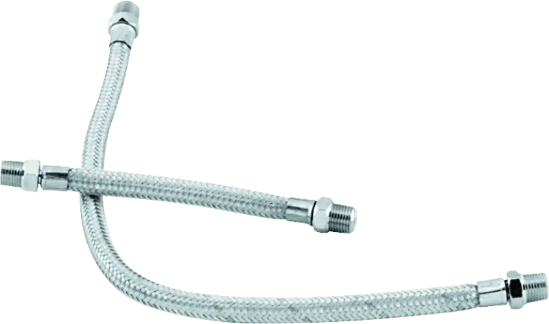 Bikers Choice 66-84 Shovelhead Braided Stainless Rocker Box Oil Line Set Replaces H-D 62783-66A 1