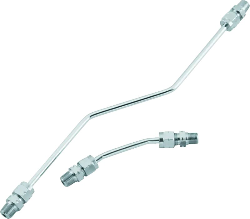 Bikers Choice 66-84 Shovelhead Chrome Rocker Box Oil Line Set Replaces H-D 17506-66A 1